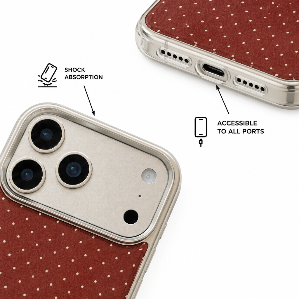 Foil Dot — Cherry — iPhone Case — details
