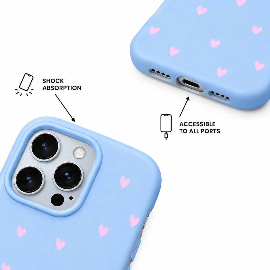 Jelly Heart — Cobalt — iPhone Case — details