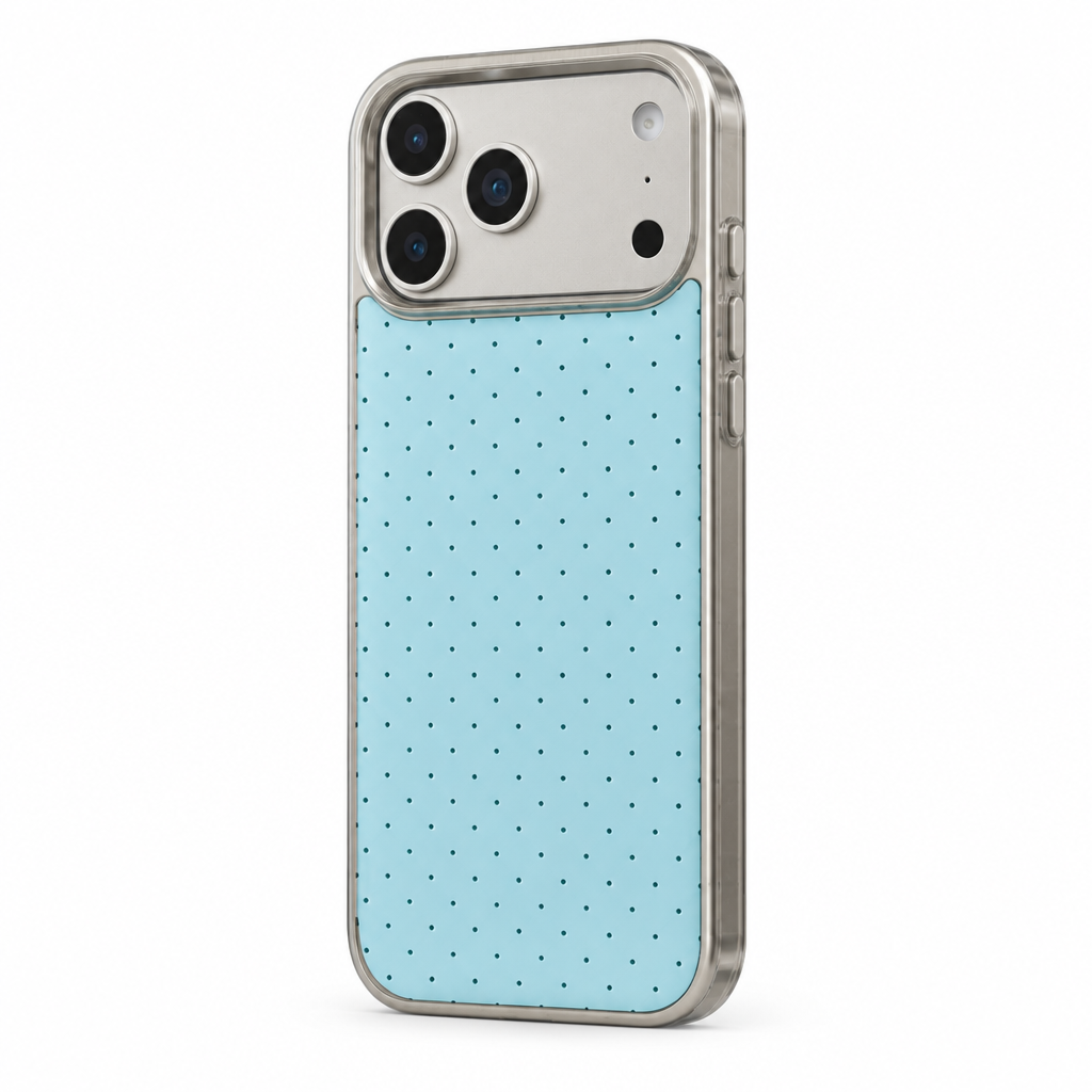 Foil Dot — Cobalt — iPhone Case — side view
