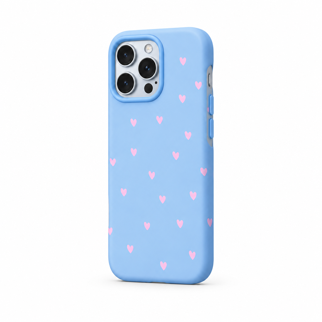 Jelly Heart — Cobalt — iPhone Case — side view