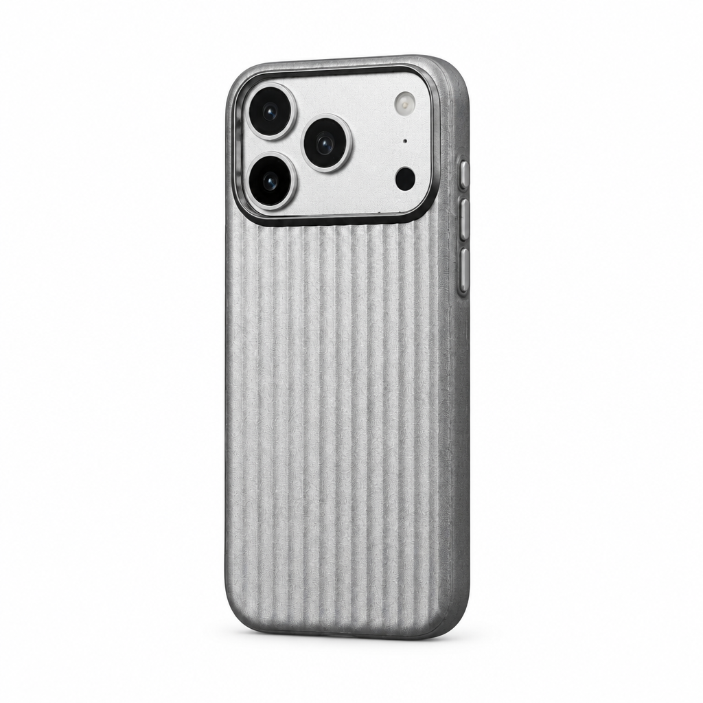 Luggage Stripe — Ash — iPhone Case — side view