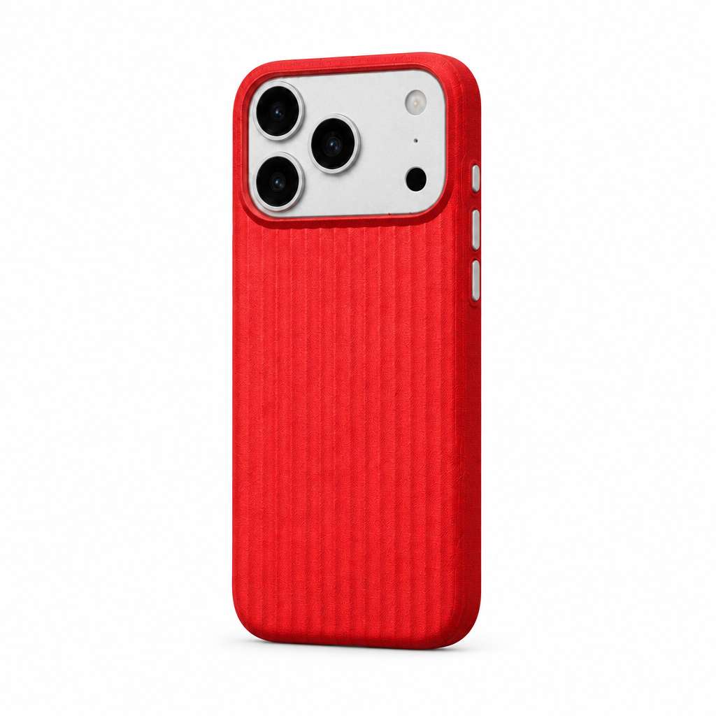 Luggage Stripe — Cherry — iPhone Case — side view