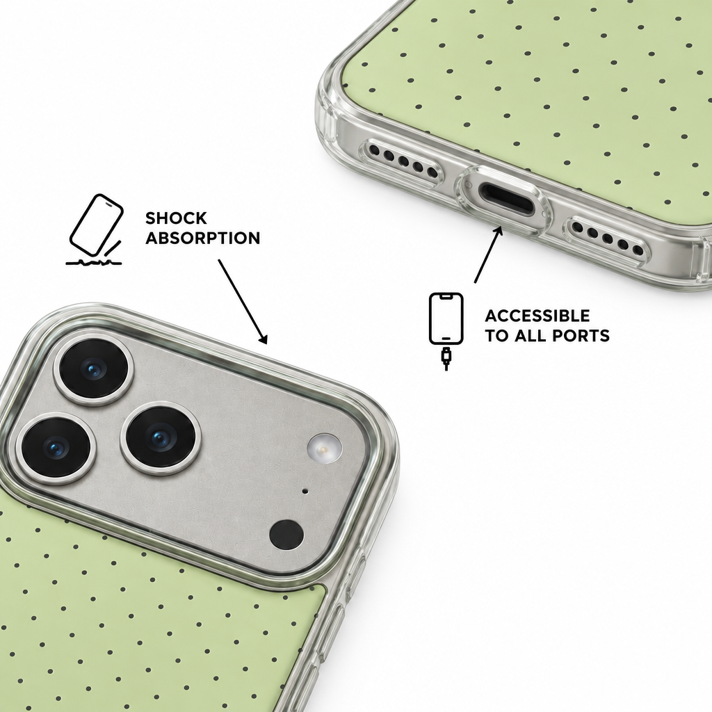 Foil Dot — Lemon — iPhone Case — details