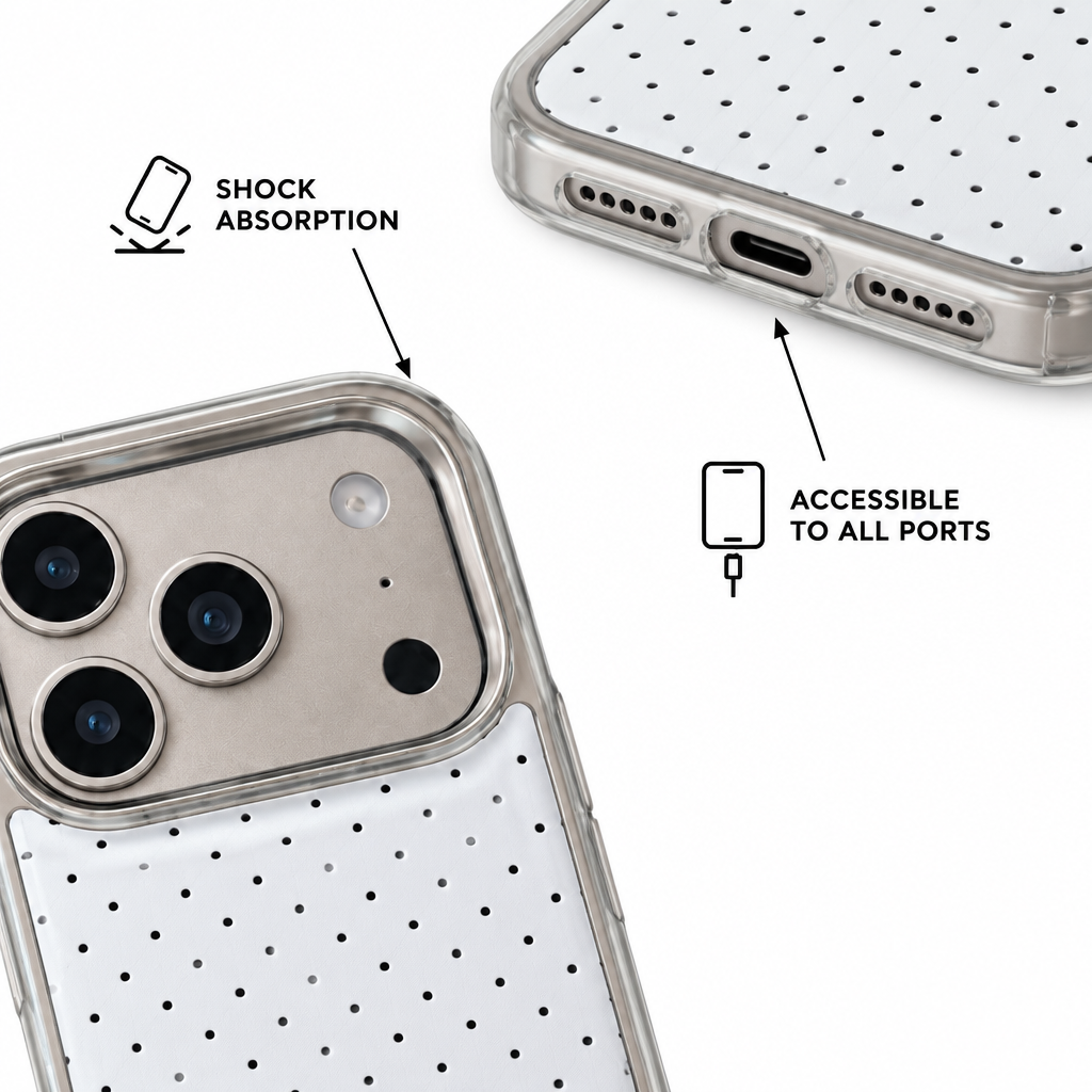 Foil Dot — Chalk — iPhone Case — details