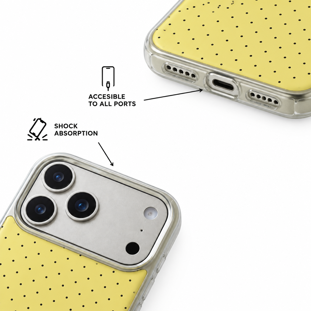 Foil Dot — Saffron — iPhone Case — details