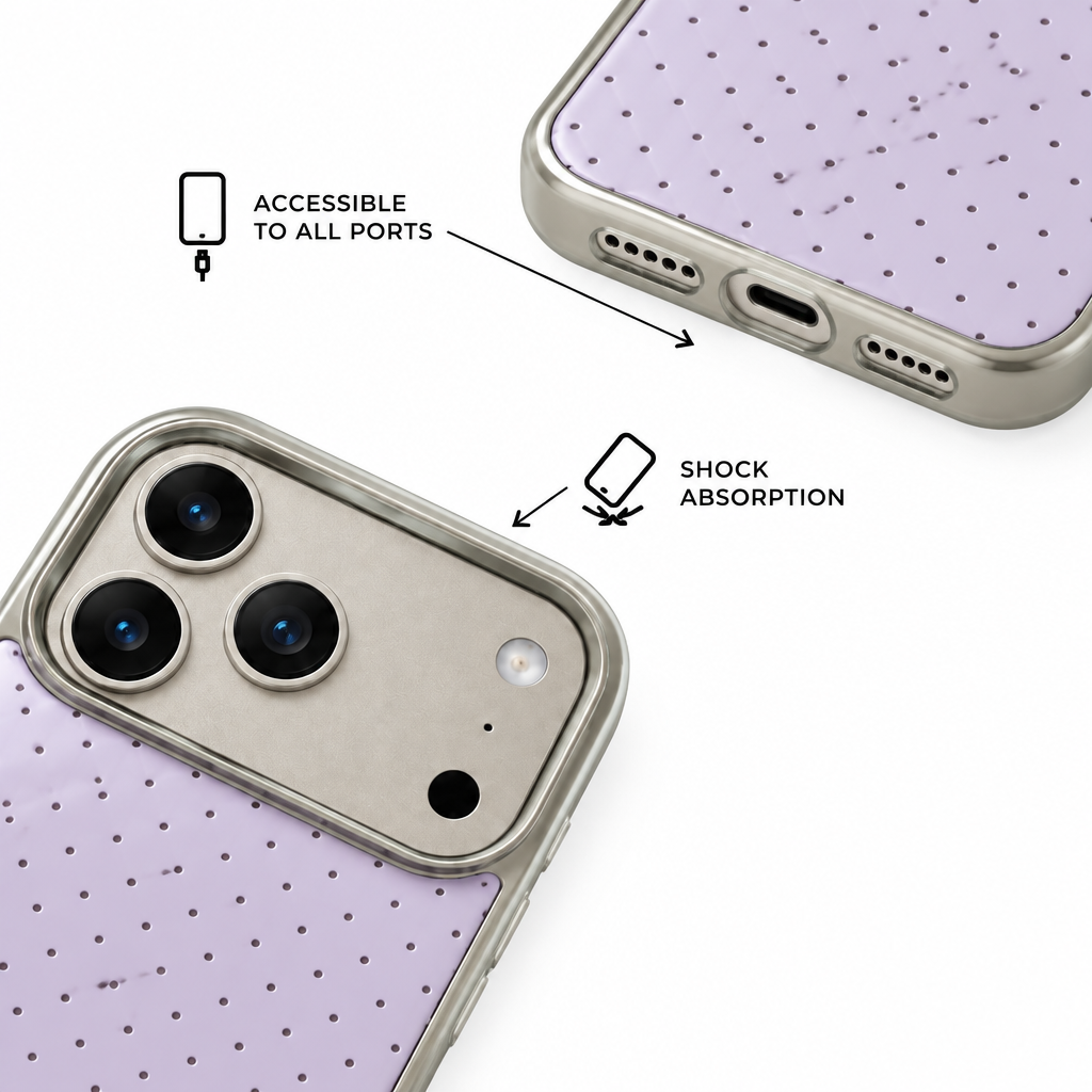 Foil Dot — Iris — iPhone Case — details