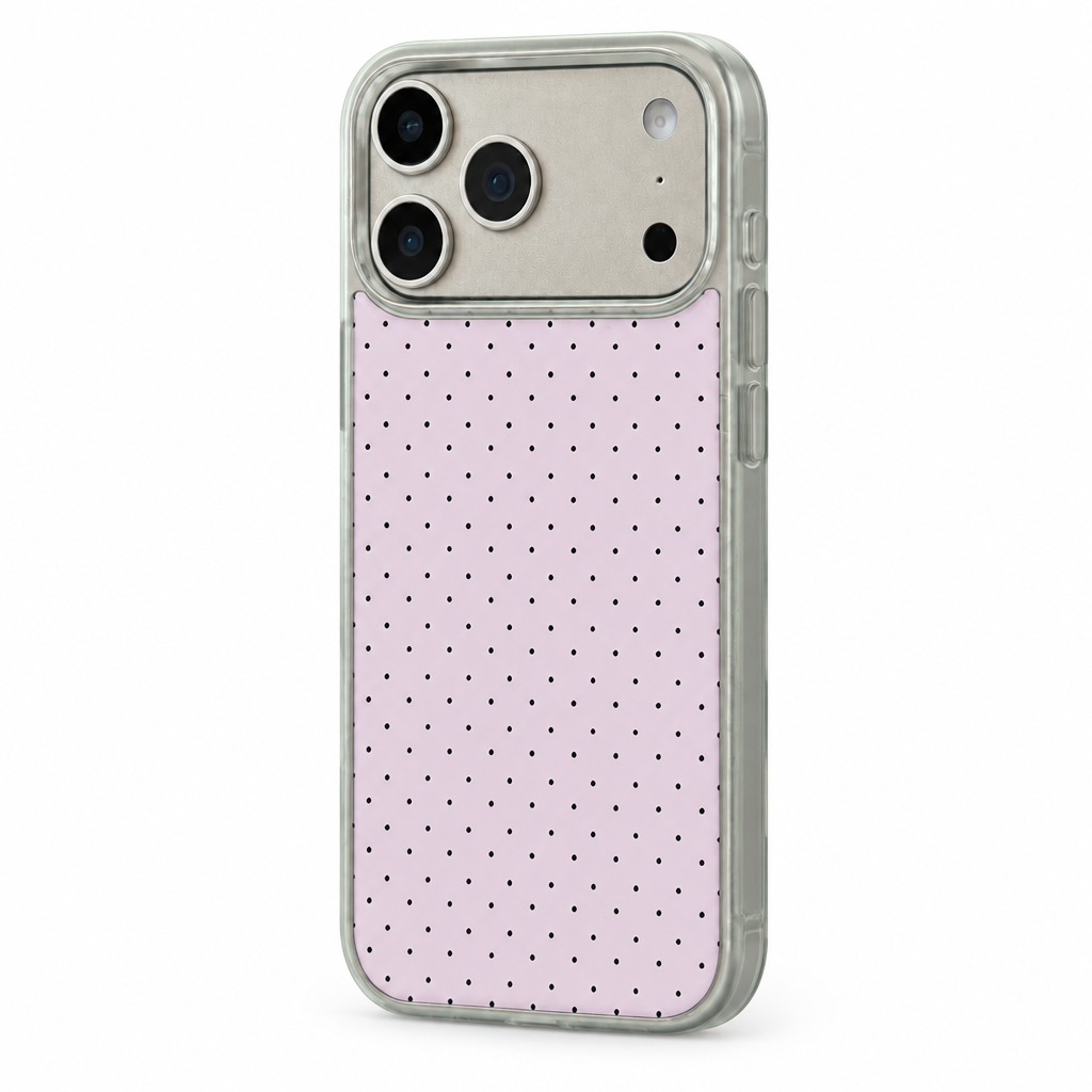 Foil Dot — Blush — iPhone Case — side view
