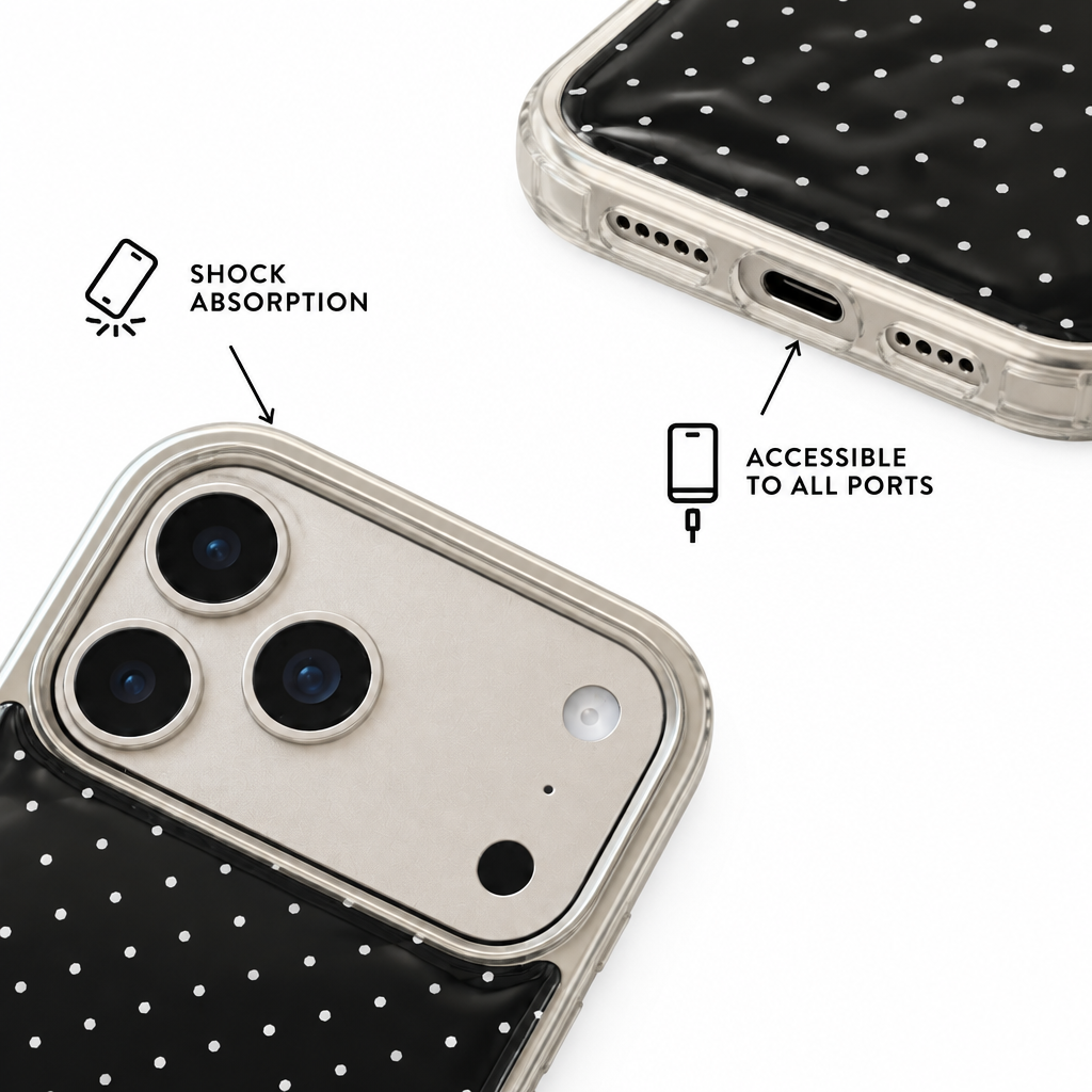 Foil Dot — Ink — iPhone Case — details