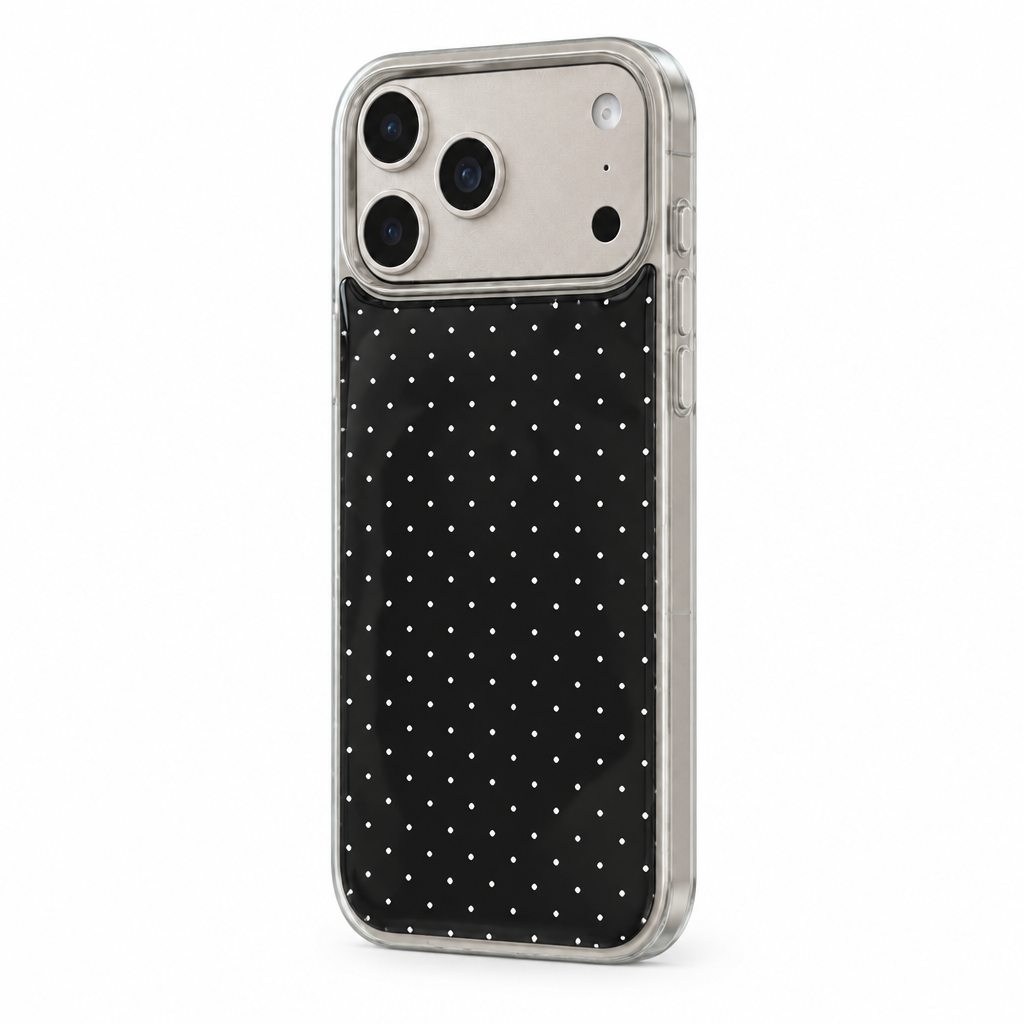 Foil Dot — Ink — iPhone Case — side view