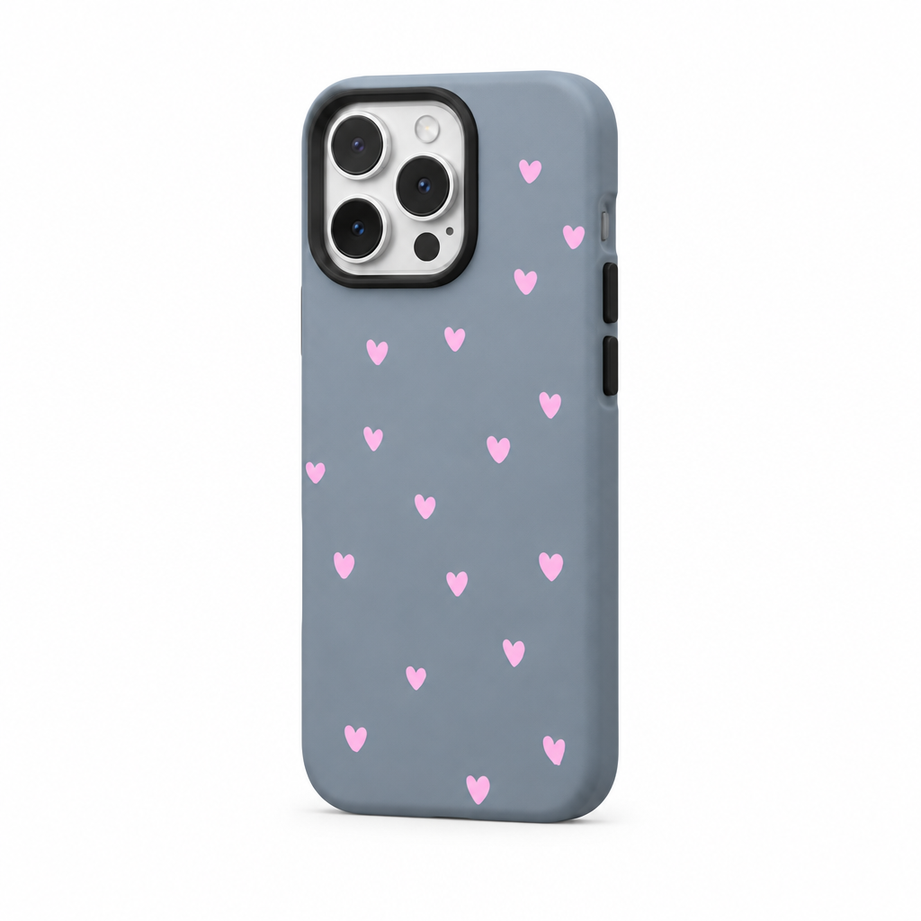 Jelly Heart — Ink — iPhone Case — side view