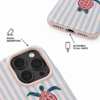 Turtle Stripe — Blush — iPhone Case — details