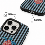 Turtle Stripe — Ink — iPhone Case — details