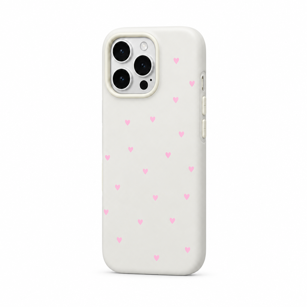 Jelly Heart — Chalk — iPhone Case — side view