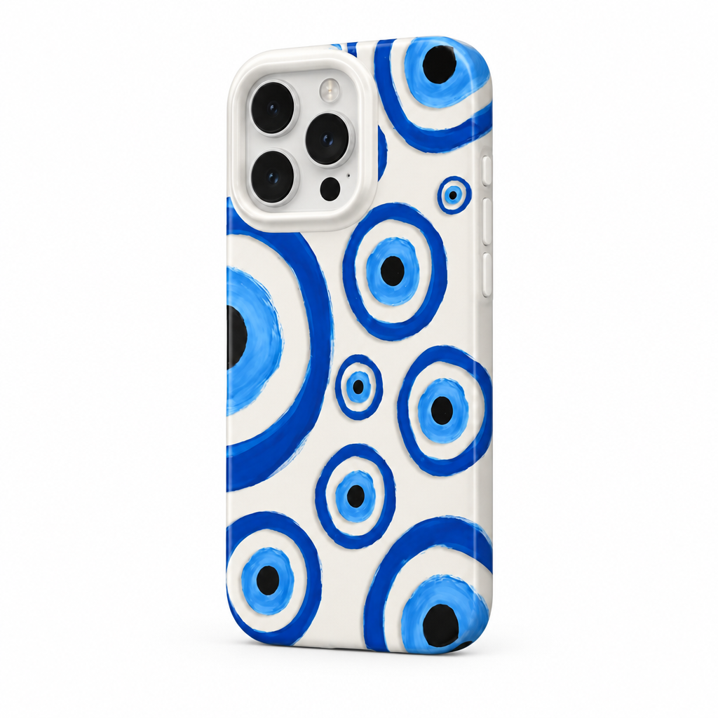 Eye Retro — Chalk — iPhone Case — side view