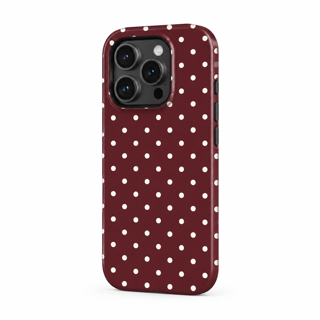 Chalk Dot — Ink — iPhone Case — side view