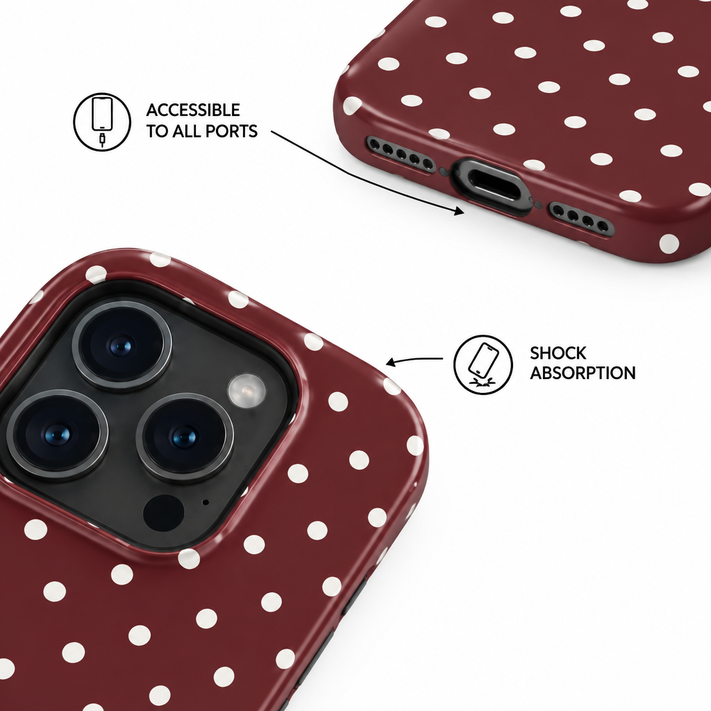 Chalk Dot — Ink — iPhone Case — details