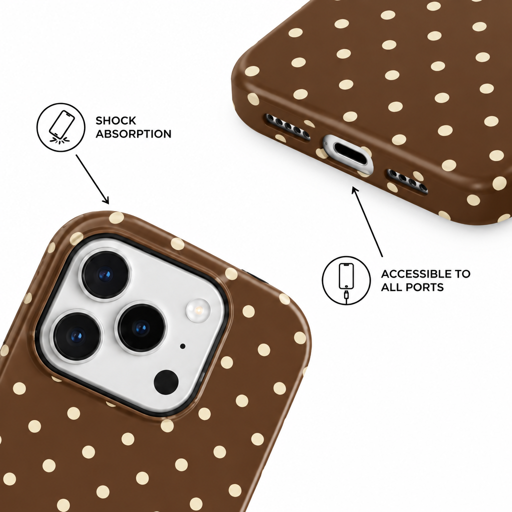 Chalk Dot — Graphite — iPhone Case — details