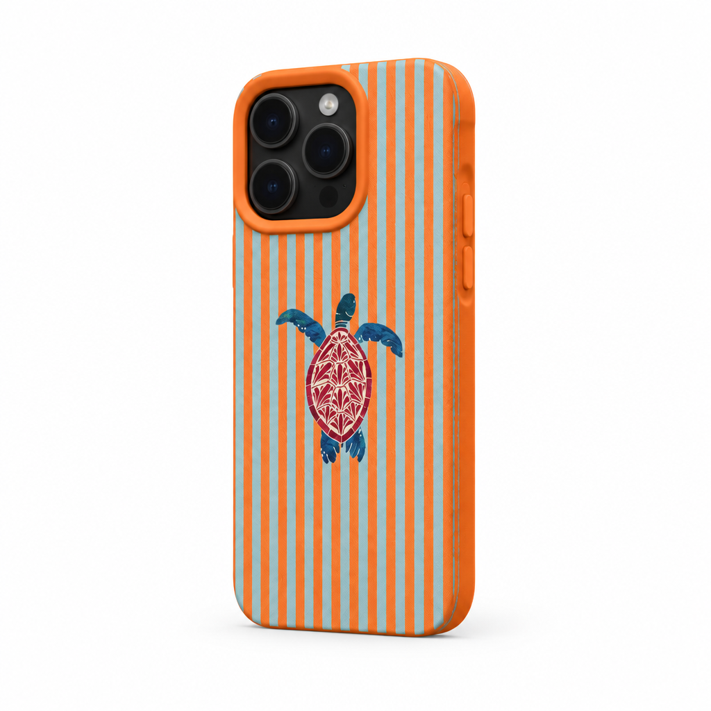Turtle Stripe — Amber — iPhone Case — side view