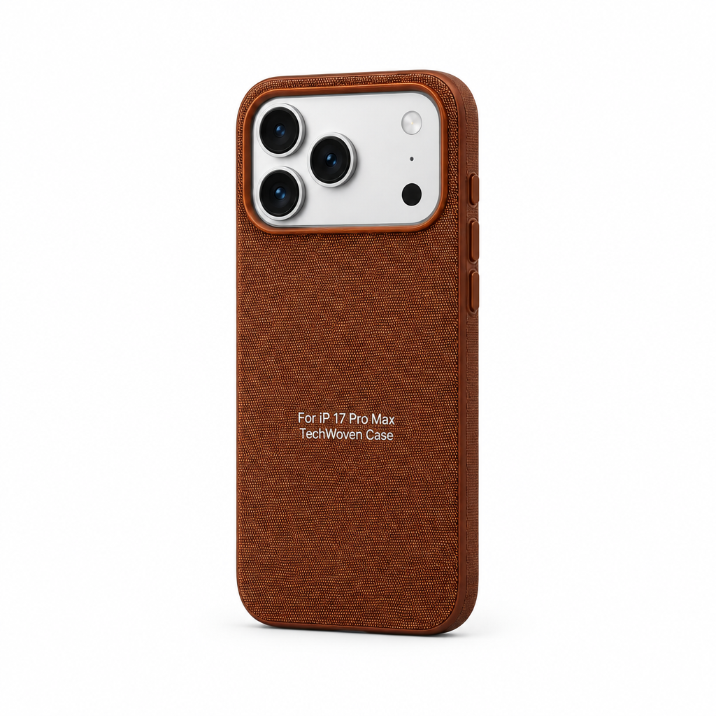 Woven Quiet — Cocoa — iPhone Case — side view