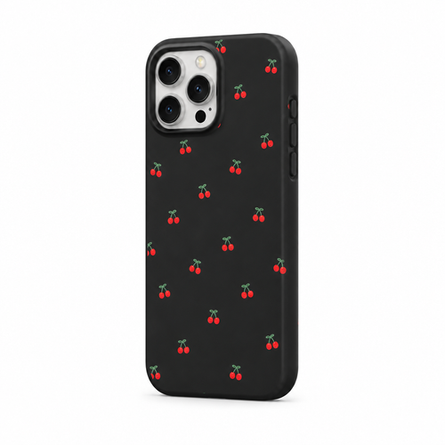 Cherry Bounce — Ink — iPhone Case — side view