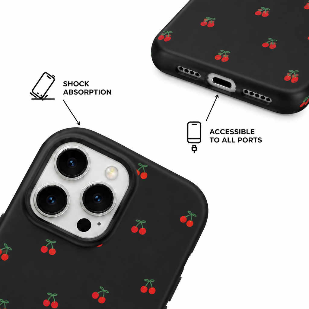 Cherry Bounce — Ink — iPhone Case — details
