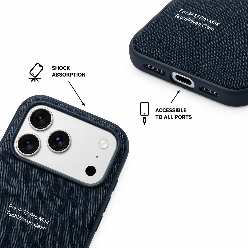 Woven Quiet — Cobalt — iPhone Case — details