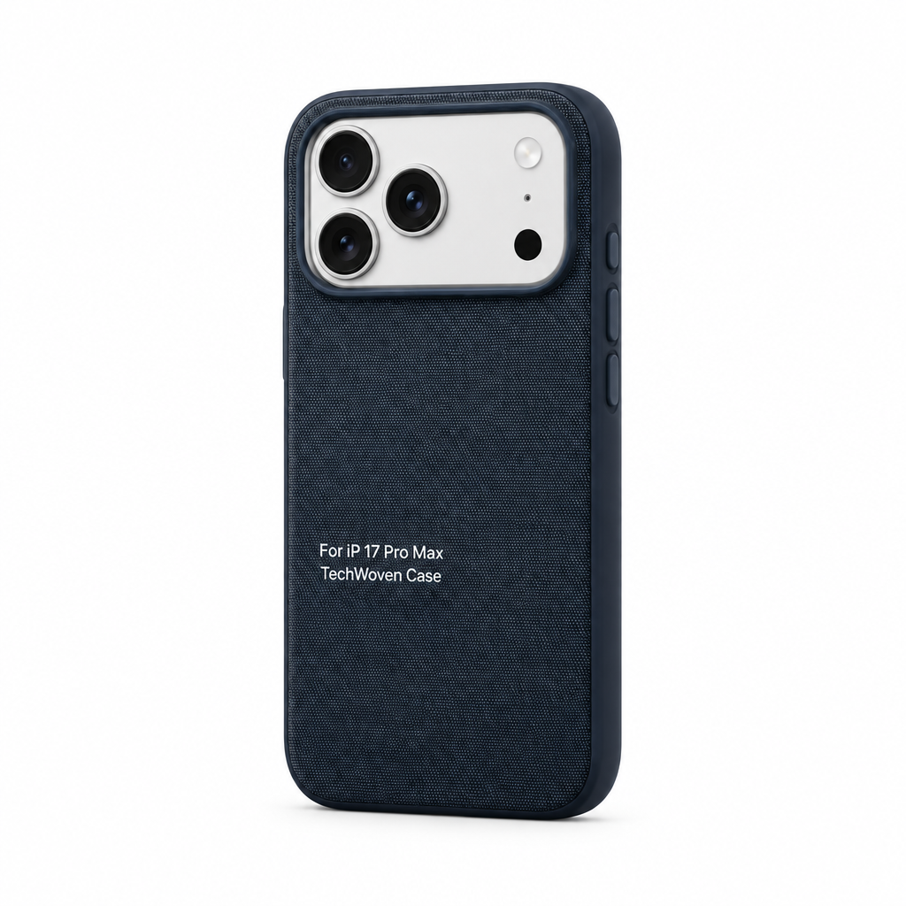Woven Quiet — Cobalt — iPhone Case — side view