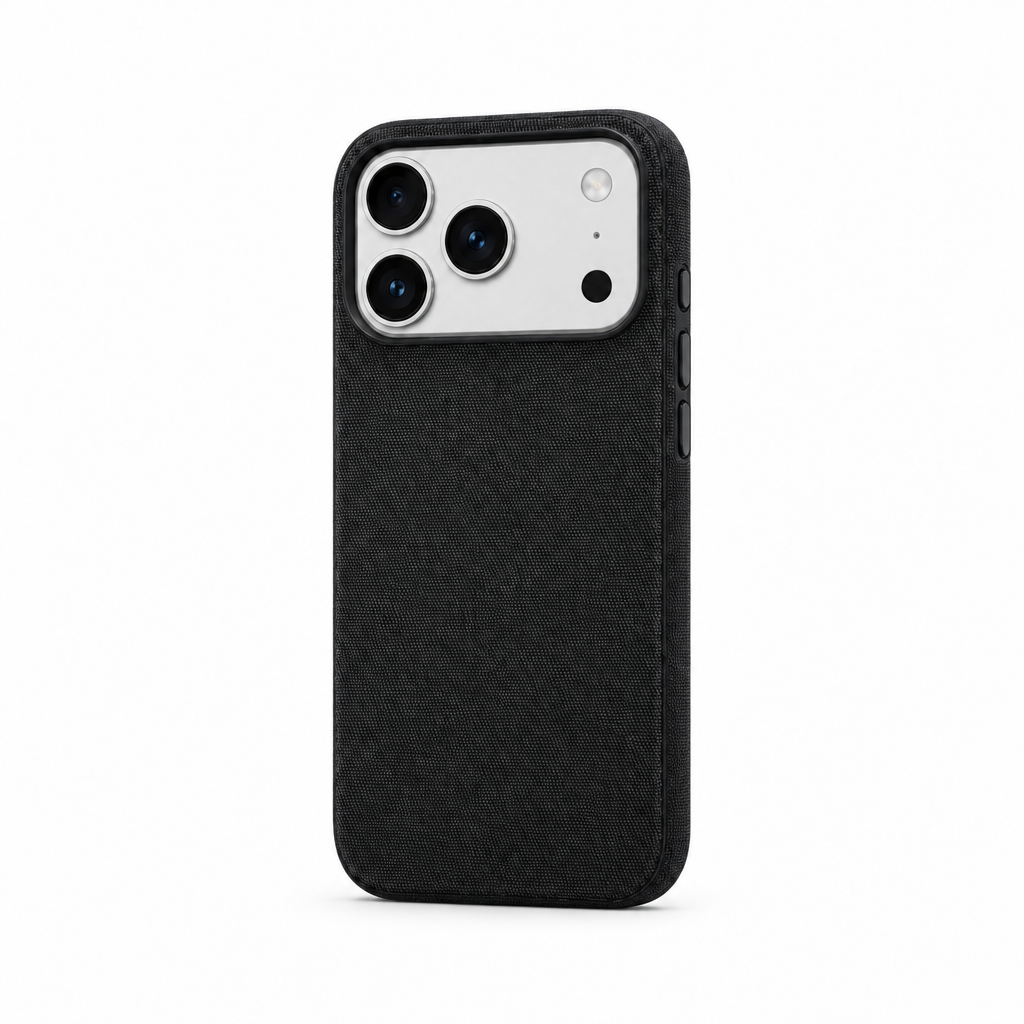 Woven Quiet — Ink — iPhone Case — side view
