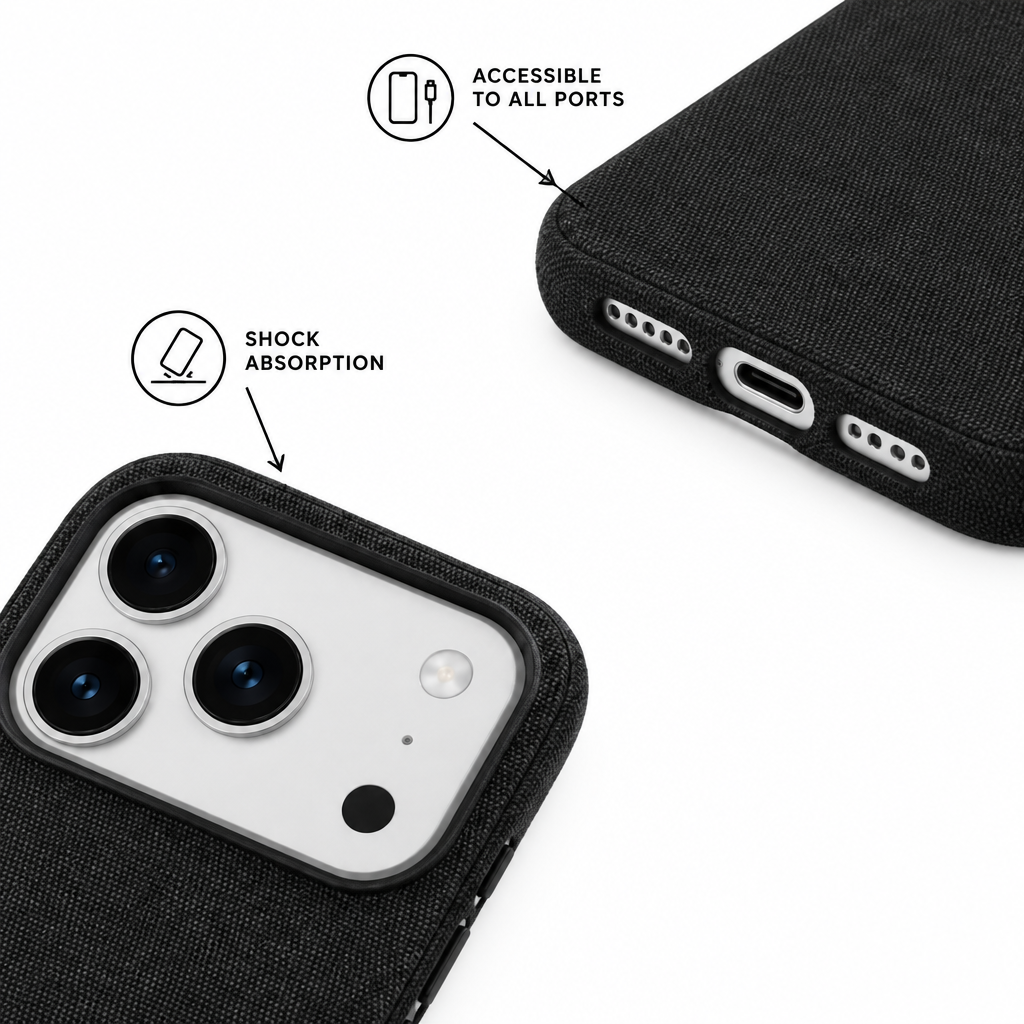 Woven Quiet — Ink — iPhone Case — details