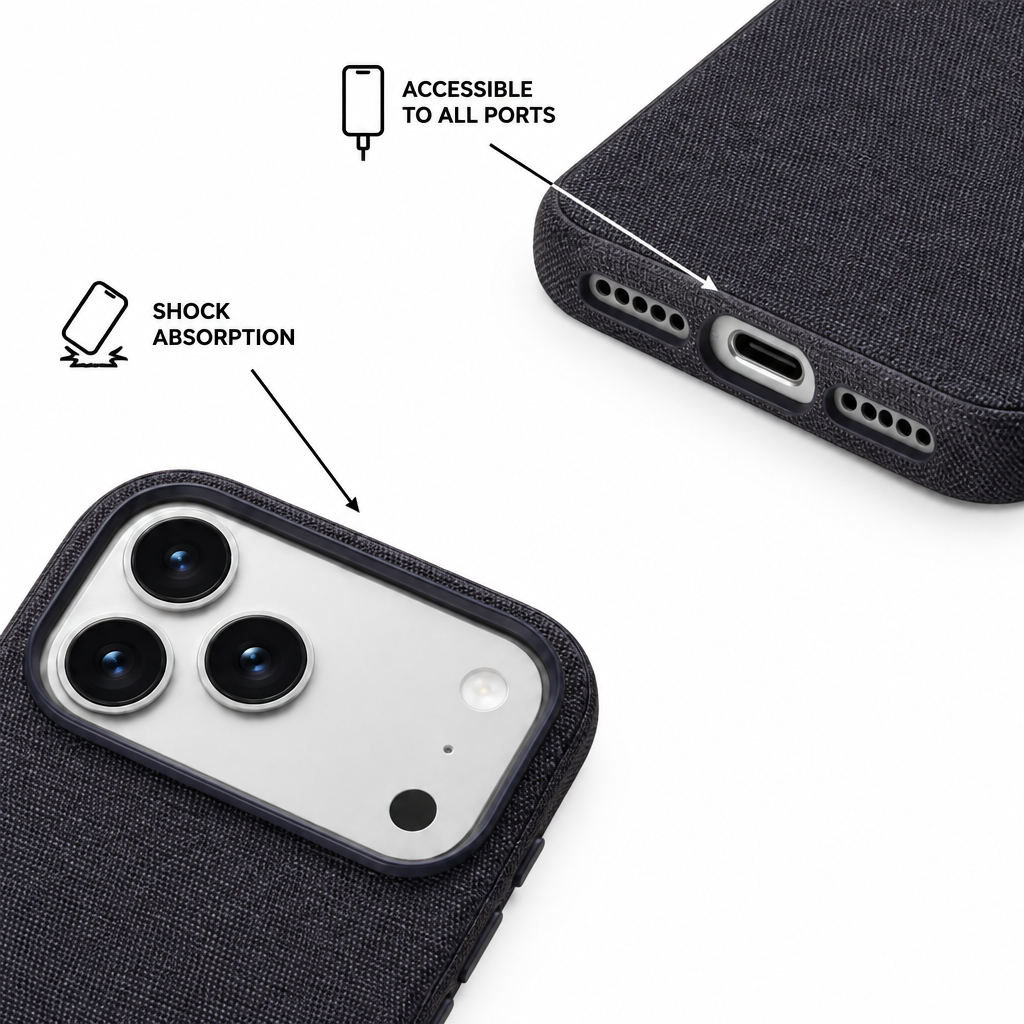 Woven Quiet — Iris — iPhone Case — details