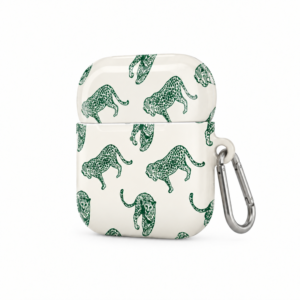 Weekend Club — Green Safari — AirPods Case — side view