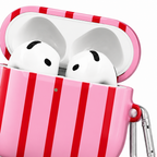 Weekend Club — Berry Stripe — AirPods Case — details