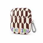 Weekend Club — Cocoa Geometry — AirPods Case — side view