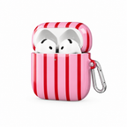 Weekend Club — Berry Stripe — AirPods Case — side view