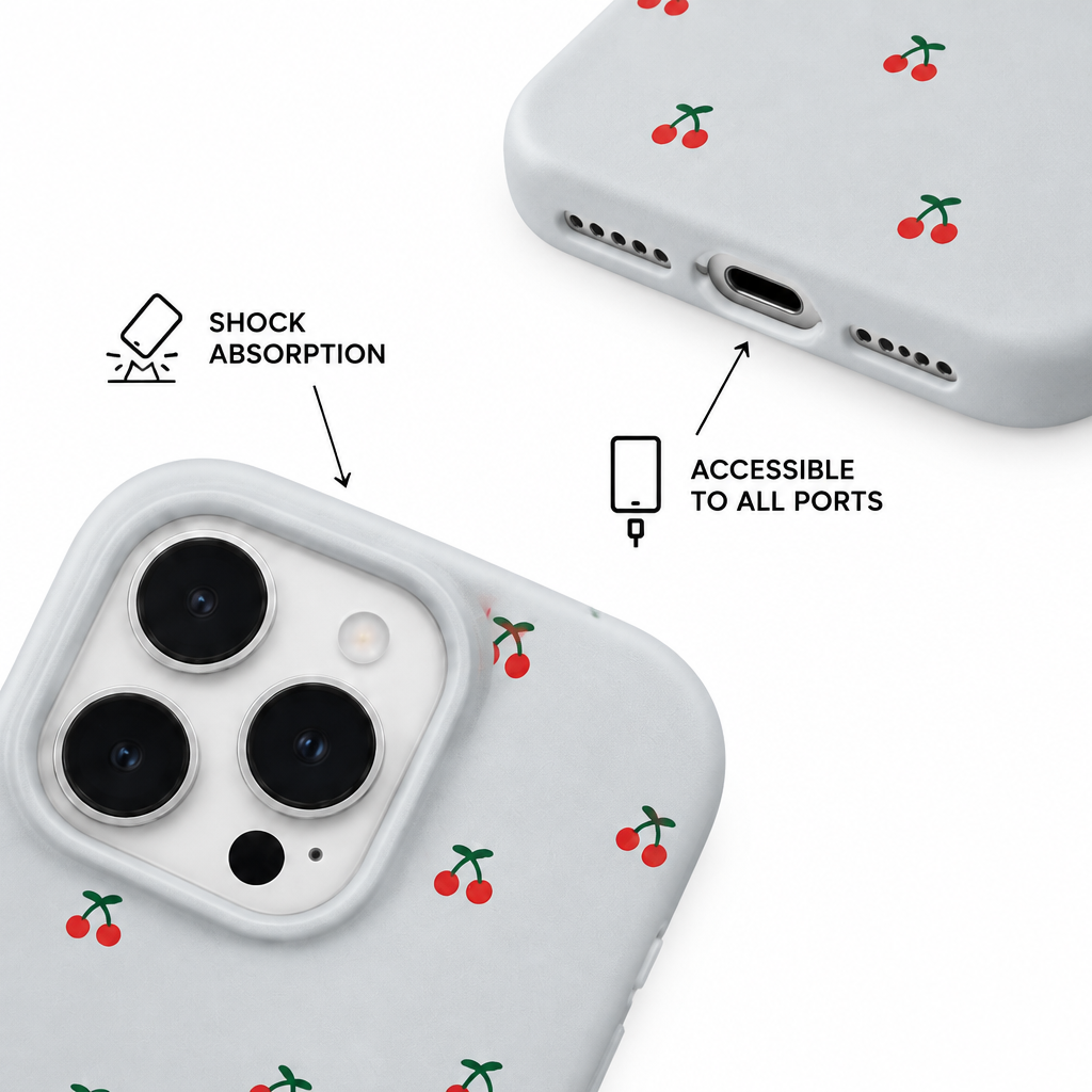 Cherry Bounce — Slate — iPhone Case — details