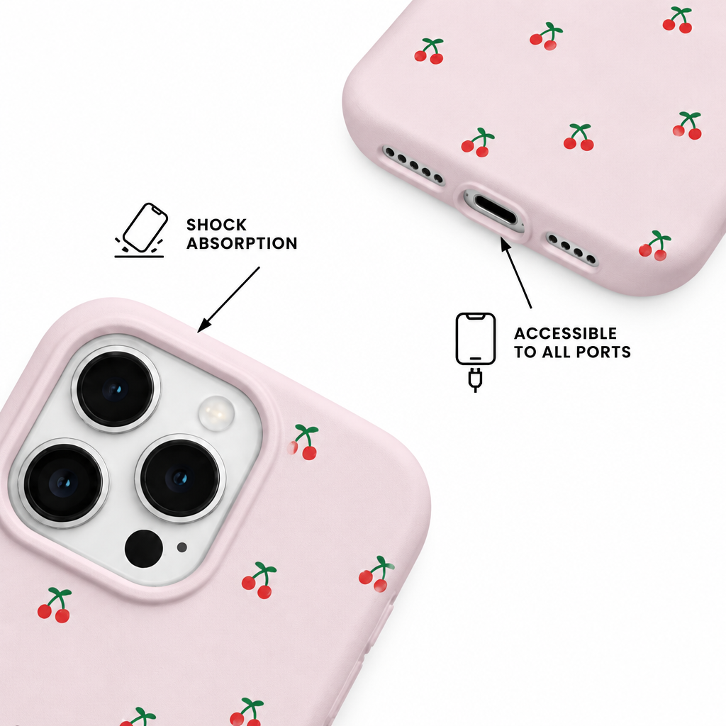 Cherry Bounce — Blush — iPhone Case — details