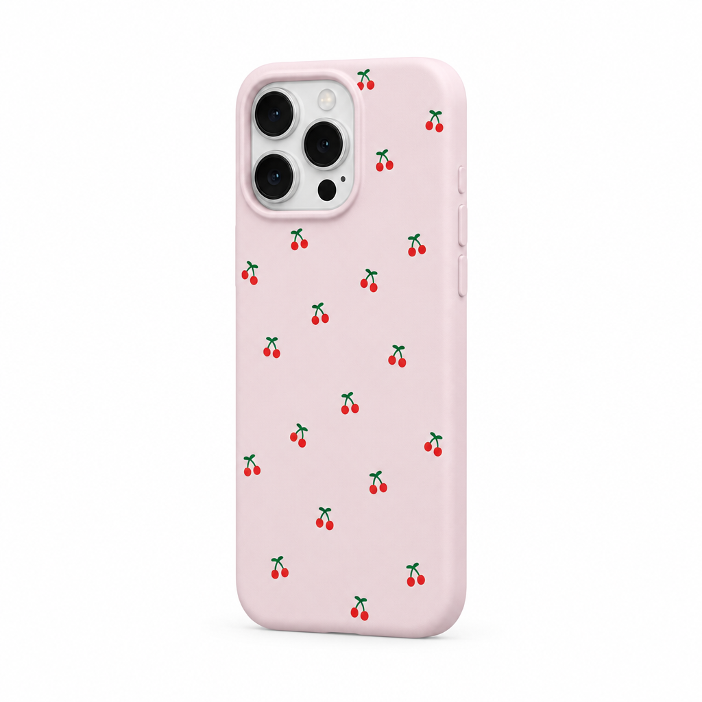 Cherry Bounce — Blush — iPhone Case — side view