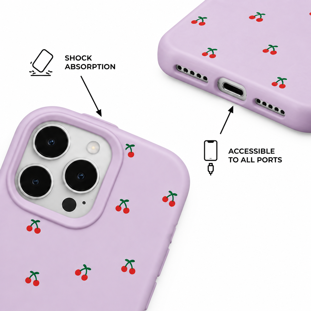 Cherry Bounce — Iris — iPhone Case — details