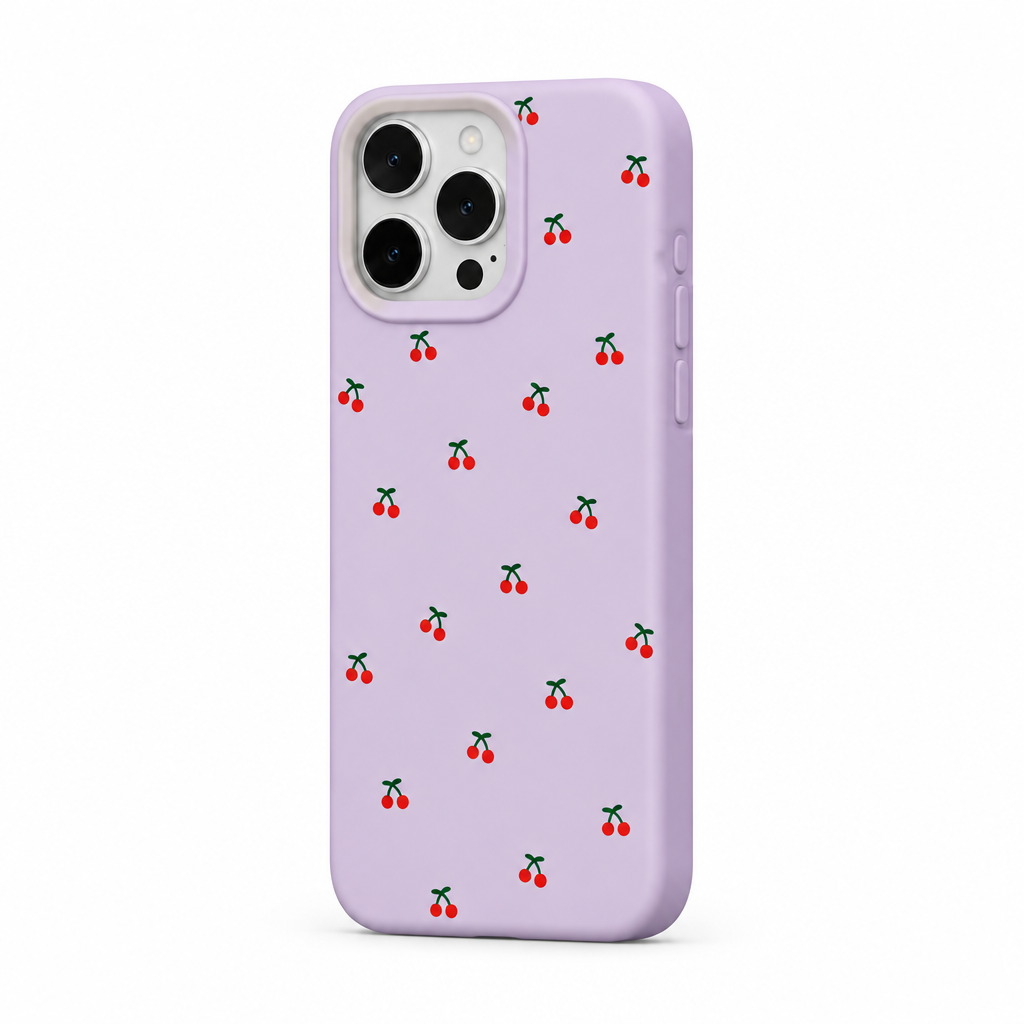 Cherry Bounce — Iris — iPhone Case — side view