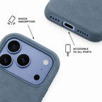 Calf Note — Cobalt — iPhone Case — details