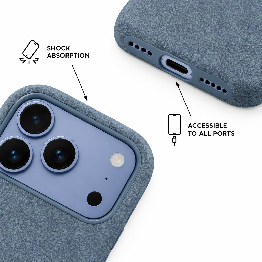 Calf Note — Cobalt — iPhone Case — details