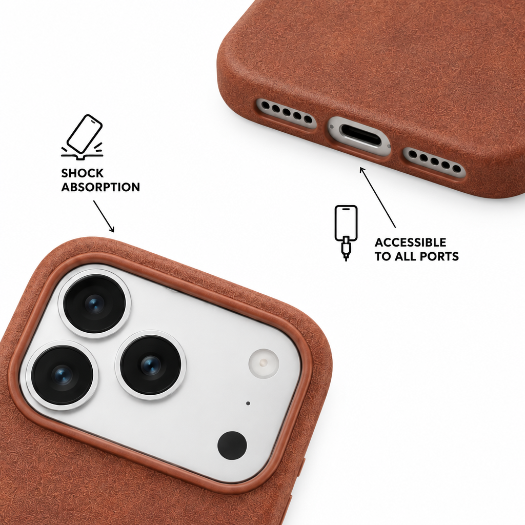 Calf Note — Cocoa — iPhone Case — details