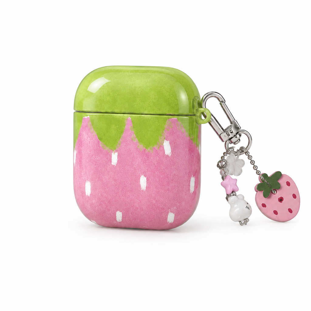 Strawberry Note — Afterglow — AirPods Case — side view