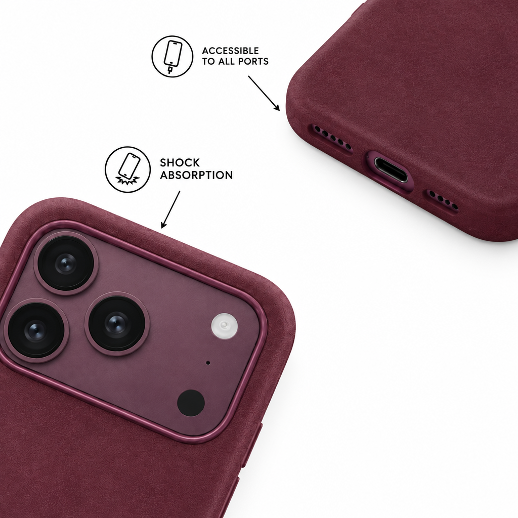 Calf Note — Cherry — iPhone Case — details
