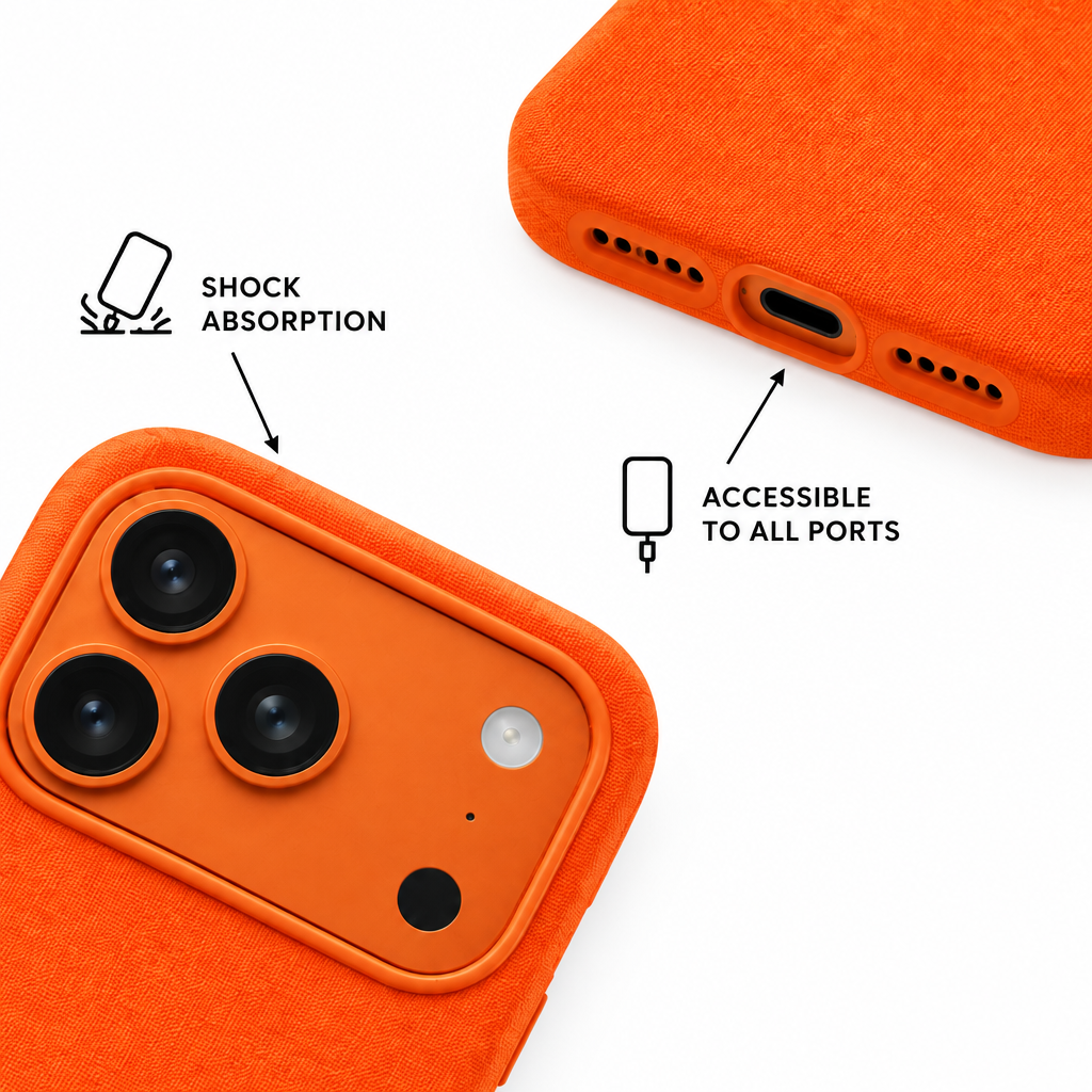 Calf Note — Amber — iPhone Case — details