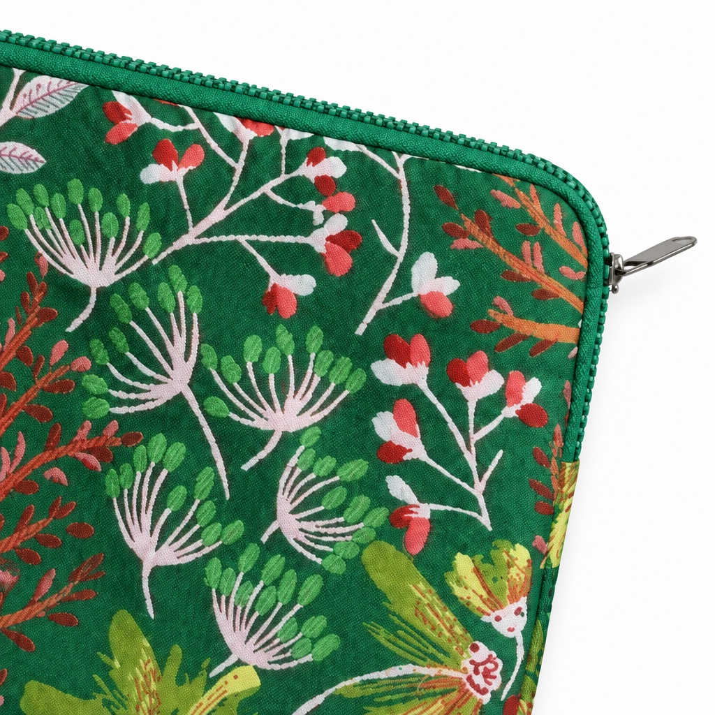 Flower Emboss — Fern — MacBook Sleeve — details
