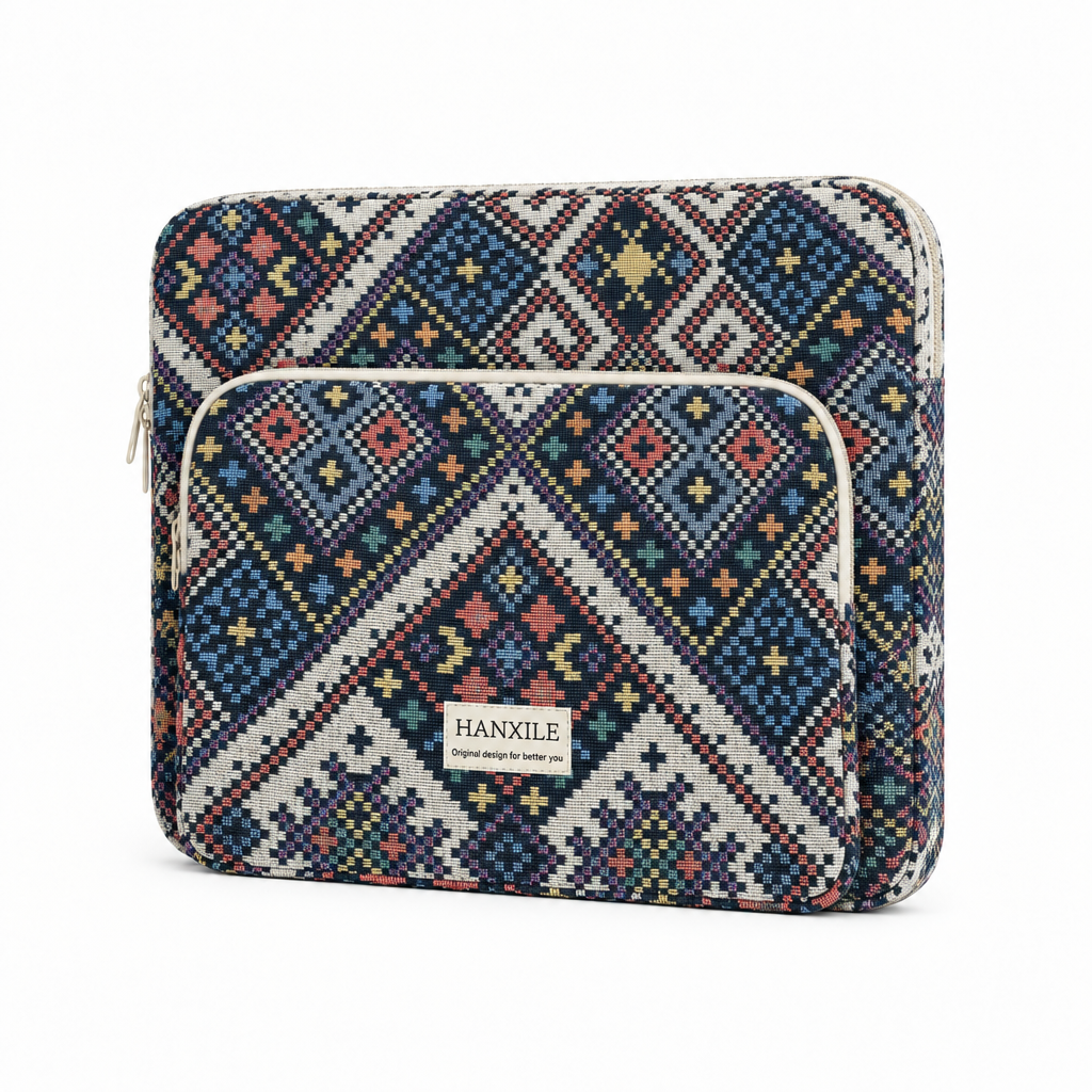Retro Weave — Cherry — MacBook Sleeve — side view