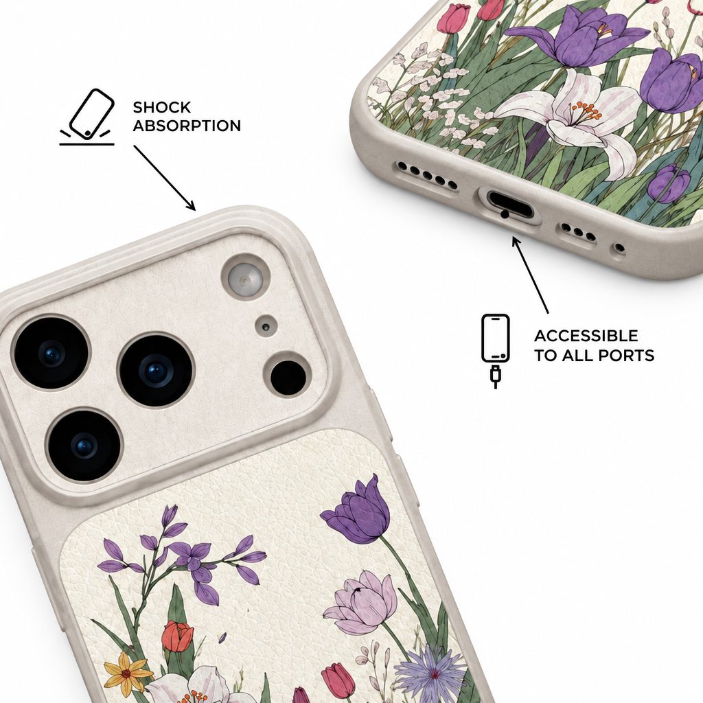 Painted Garden — Bloom — iPhone Case — details