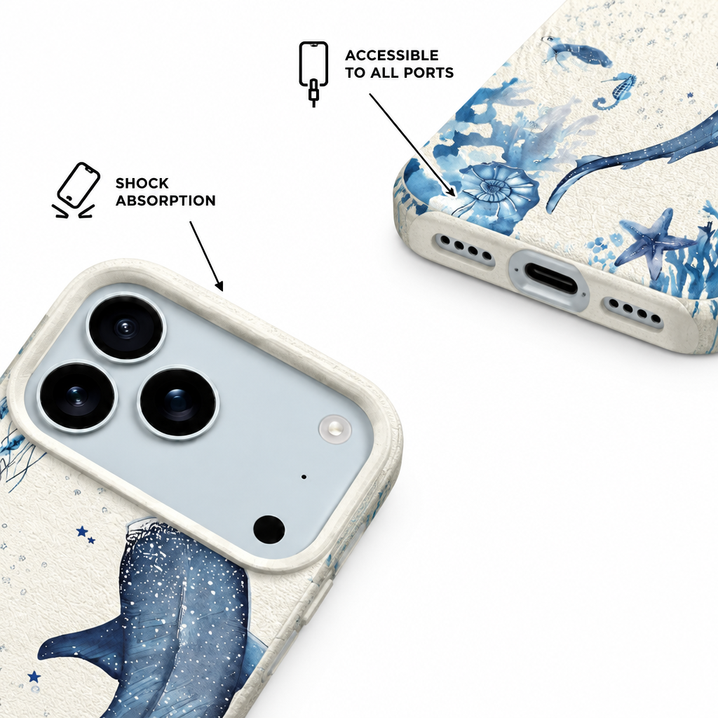 Whale Song — Chalk — iPhone Case — details