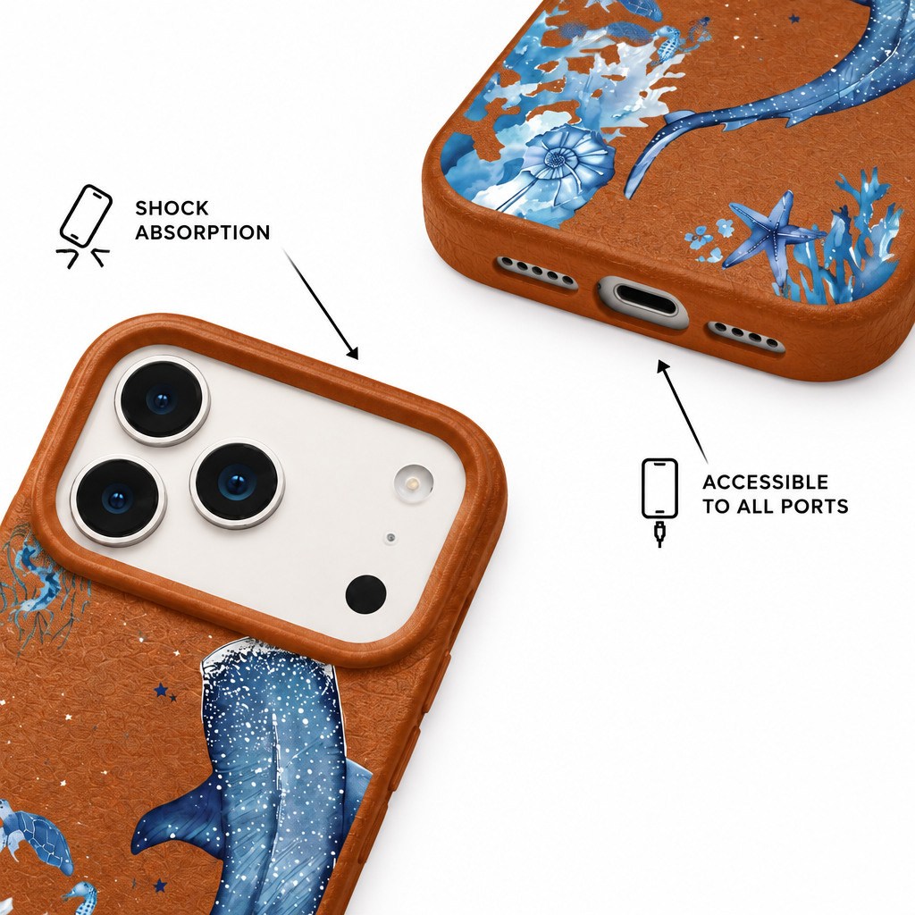 Whale Song — Cocoa — iPhone Case — details